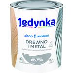Farba akrylowa Jedynka Deco&Protect Drewno i Metal Satynowy Połysk Szary 0,7 l