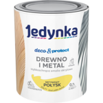 Farba akrylowa Jedynka Deco&Protect Drewno i Metal Satynowy Połysk żółty 0,7 l
