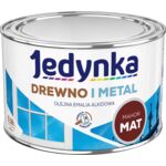 Farba alkidowa Jedynka Do Drewna I Metalu Mat Mahoń 0,36 l