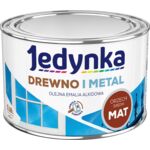 Farba alkidowa Jedynka Do Drewna I Metalu Mat Orzech Średni 0,36 l