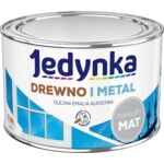 Farba alkidowa Jedynka Do Drewna I Metalu Mat Popielaty 0,36 l