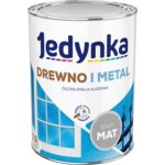 Farba alkidowa Jedynka Do Drewna I Metalu Mat Szary Jasny 0,9 l