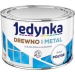 Farba alkidowa Jedynka Do Drewna I Metalu Połysk Biały 0,36 l