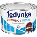 Farba alkidowa Jedynka Do Drewna I Metalu Połysk Brązowy 0,36 l