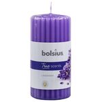 Świeca pieńkowa prążkowana 120/58 lawenda TS Bolsius