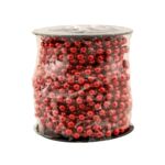 Girlanda koralikowa czerwona 7,5 mm x 8 m 