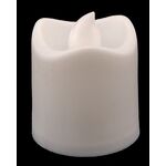 Świeca LED ciepły biały 4,5 x 3,8 cm biała
