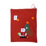 Worek na prezenty z aplikacją duży 75 cm mix