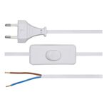 Przewód przyłączeniowy z łącznikiem biały 2,5 m Duwi