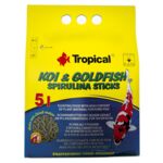 Pokarm dla ryb pływający koi&goldFish Spirulina Sticks 5 l / 400g worek Tropical