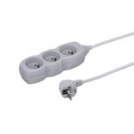 Przedłużacz 3-gniazdowy szary 5 m Duwi
