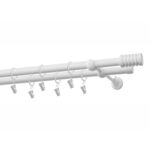 Karnisz podwójny 19/19 mm Porto biały 160 cm