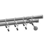 Karnisz podwójny 19/19 mm Zylinder nikiel 200 cm