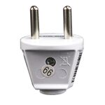 Wtyczka prosta biała 2P Duwi