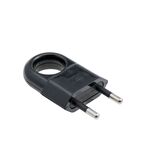 Wtyczka płaska z otworem czarna Duwi