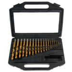 Wiertło do metalu HSS-TiN, 1,0 - 10,0 mm, zestaw 19 sztuk VERTO