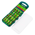 Zestaw bitów 16 sztuk, 25 mm - 3 x PH, 3 x PZ, 4 x SL, 6 x TX VERTO