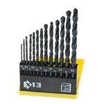 Wiertło do metalu HSS, 1,5 - 6,5 mm, zestaw 13 sztuk Top Tools