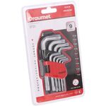 Klucze imbusowe TORX krótkie 9 sztuk DRAUMET