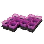 Zestaw doniczek 8 cm z podstawkami 2 szt.