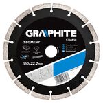 Tarcza diamentowa 180 x 22,2 mm, segmentowa GRAPHITE