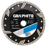 Tarcza diamentowa 180 x 22,2 mm, turbo GRAPHITE
