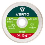 Tarcza diamentowa 125 x 22,2 mm, pełna VERTO