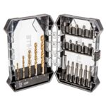 Zestaw wierteł i bitów 22 sztuki - HSS 3, 4, 5, 6, 8 mm, bity 25 mm 10 sztuk, bity 50 mm - 6 sztuk, uchwyt GRAPHITE