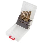 Wiertło do metalu HSS-G, 1,0-10,0 mm, zestaw 19 sztuk VERTO