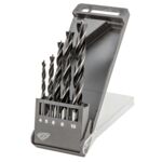 Wiertło do drewna spiralne, 4,0 - 10 mm, zestaw 5 sztuk VERTO