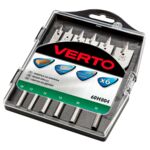 Wiertło do drewna łopatkowe, 10, 12, 16, 18, 20, 25 mm, zestaw 6 sztuk VERTO