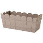 Skrzynka drewnopodobna 40 z uchwytami szaro-beżowy