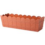 Skrzynka drewnopodobna 55 z uchwytami terakota