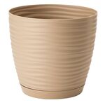 Doniczka SAHARA PETIT 19 z podstawką cafe latte