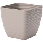 Doniczka SAHARA PETIT KWADRAT 13 z podstawką szaro-beżowy