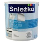 Farba lateksowa Kuchnia Łazienka śnieżnobiały MAT 2,5 l Śnieżka 