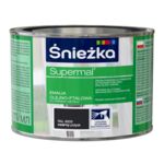 Farba emaliowa olejno-ftalowa Supermal czarna 400 ml Śnieżka 