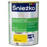 Farba emaliowa olejno-ftalowa Supermal połysk żółty 0,8 l Śnieżka