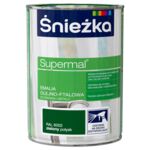 Farba emaliowa olejno-ftalowa Supermal zielony 0,8 l Śnieżka 