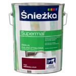 Farba emaliowa olejno-ftalowa Supermal wiśniowy 5 l Śnieżka 