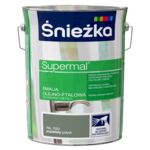 Farba emaliowa olejno-ftalowa Supermal popielaty 5 l Śnieżka 