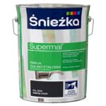 Farba emaliowa olejno-ftalowa Supermal czarny 5 l Śnieżka 