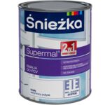 Farba emaliowa olejno-ftalowa Supermal Emalia do PCV biały 0,75 l Śnieżka 