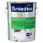Farba emaliowa olejno-ftalowa Supermal mat biały 5 l Śnieżka