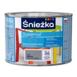 Farba emaliowa Supermal akrylowy A352 stalowy SAT 0,4 l Śnieżka 