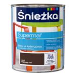 Farba emaliowa Supermal akrylowy A502 brązowy MAT 0,4 l Śnieżka 