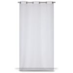 Firana na przelotkach biała 140 x 240 cm jednokolorowa 