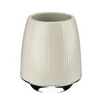 Kubek łazienkowy MAREY biały/srebrny