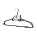 Wieszak flokowany PABLO 21543 5 sztuk ciemnoszary