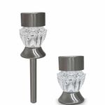 Lampa solarna inox POLUX KRYSZTAŁEK SS71 RGB satyna